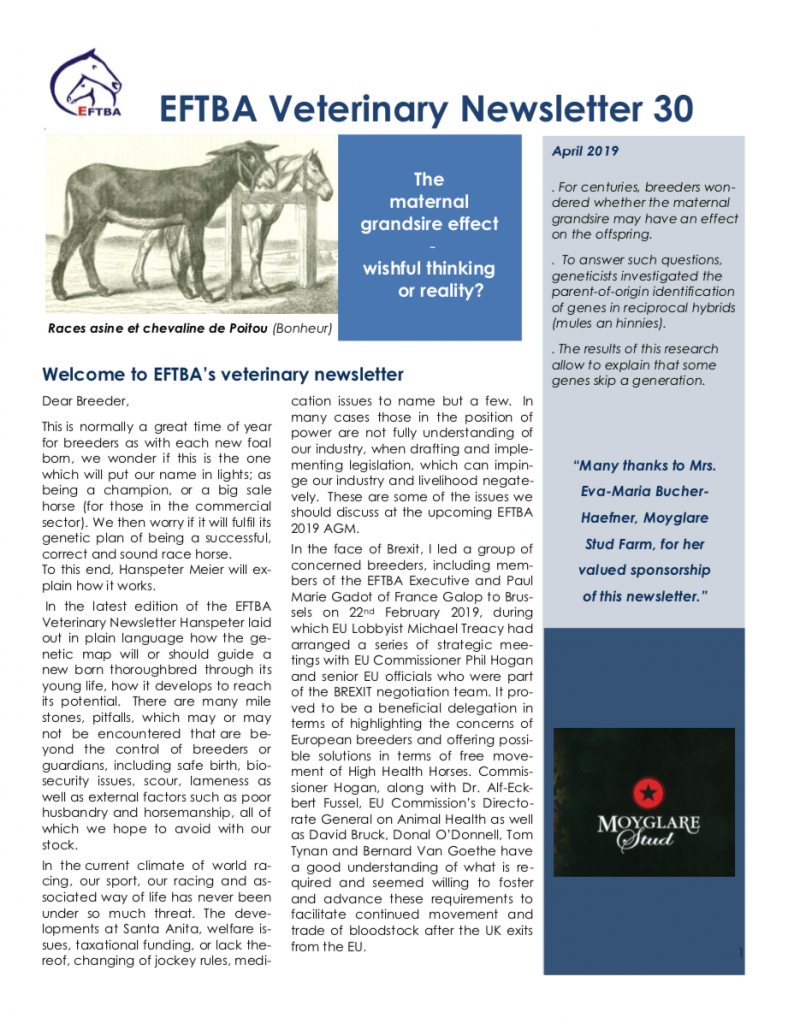 EFTBA April Newsletter 2019